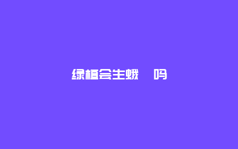 绿植会生蛾蠓吗