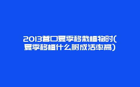 2013营口夏季移栽植物时(夏季移植什么树成活率高)