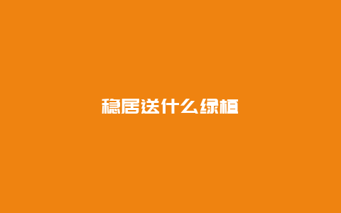 稳居送什么绿植