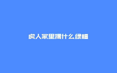 虎人家里摆什么绿植