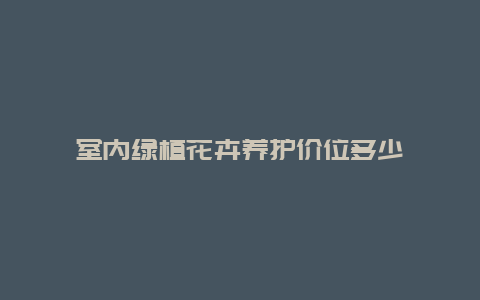 室内绿植花卉养护价位多少