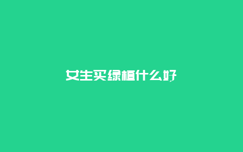 女生买绿植什么好