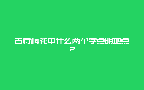 古诗梅花中什么两个字点明地点？