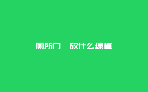 厕所门囗放什么绿植