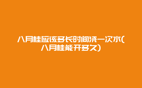 八月桂应该多长时间浇一次水(八月桂能开多久)