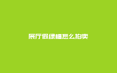 展厅假绿植怎么拍卖