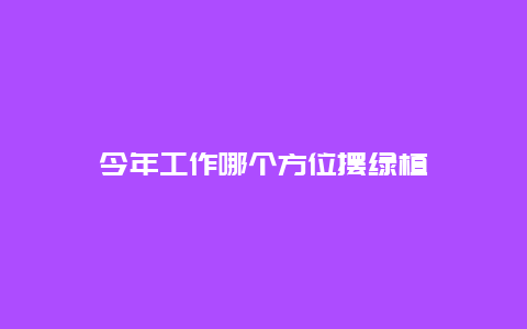 今年工作哪个方位摆绿植