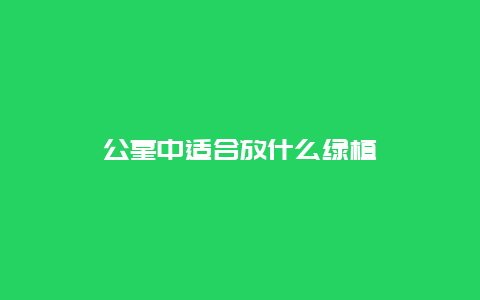 公墓中适合放什么绿植