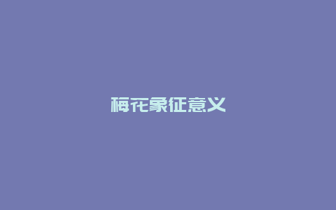 梅花象征意义