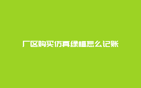 厂区购买仿真绿植怎么记账