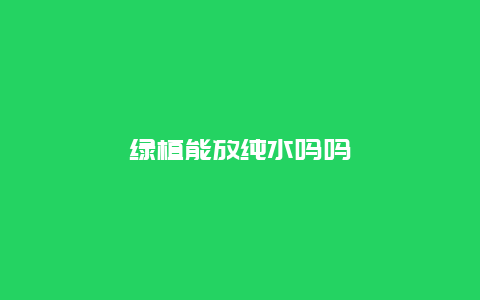 绿植能放纯水吗吗