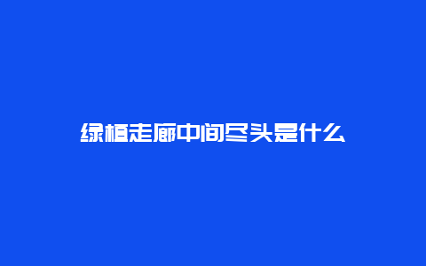 绿植走廊中间尽头是什么