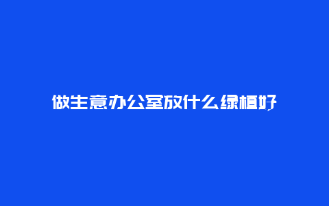 做生意办公室放什么绿植好