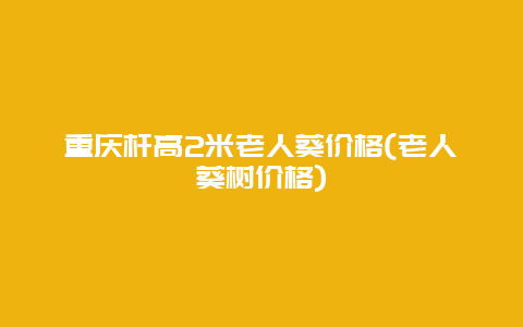 重庆杆高2米老人葵价格(老人葵树价格)