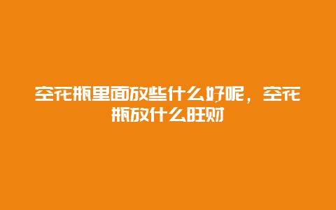 空花瓶里面放些什么好呢，空花瓶放什么旺财