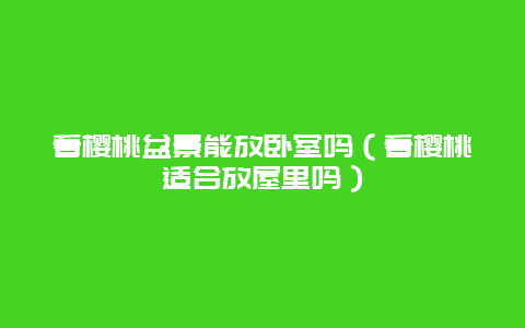 看樱桃盆景能放卧室吗（看樱桃适合放屋里吗）