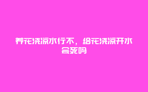 养花浇凉水行不，给花浇凉开水会死吗