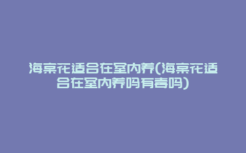 海棠花适合在室内养(海棠花适合在室内养吗有毒吗)