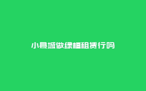 小县城做绿植租赁行吗