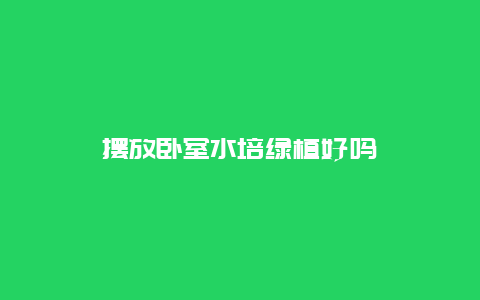 摆放卧室水培绿植好吗