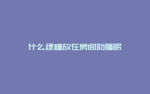 什么绿植放在房间助睡眠