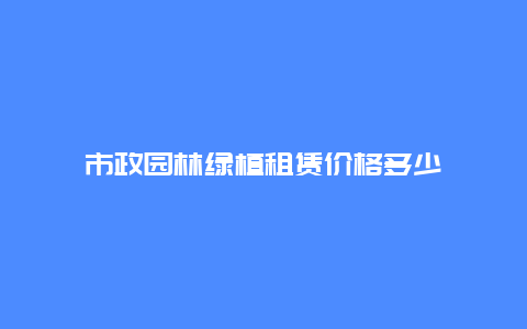 市政园林绿植租赁价格多少