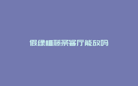 假绿植藤条客厅能放吗