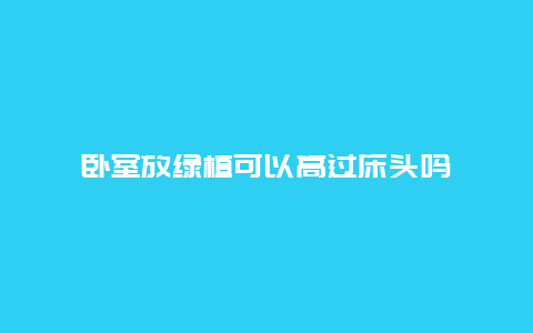 卧室放绿植可以高过床头吗