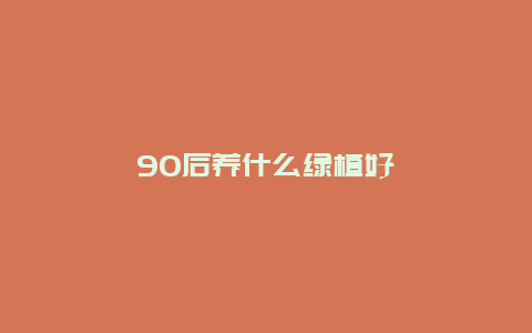 90后养什么绿植好