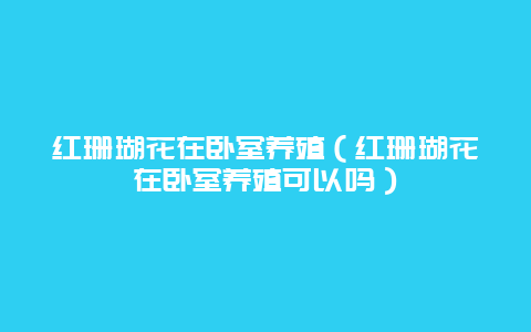 红珊瑚花在卧室养殖（红珊瑚花在卧室养殖可以吗）