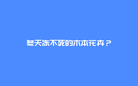 冬天冻不死的木本花卉？