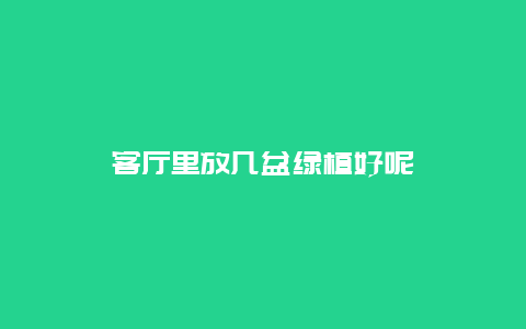 客厅里放几盆绿植好呢