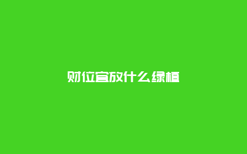 财位宜放什么绿植