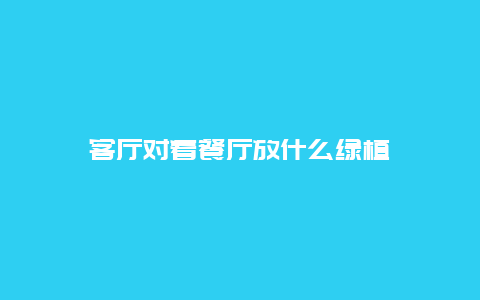 客厅对着餐厅放什么绿植