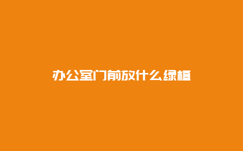 办公室门前放什么绿植