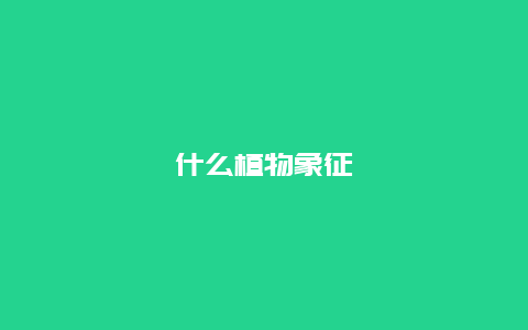 什么植物象征