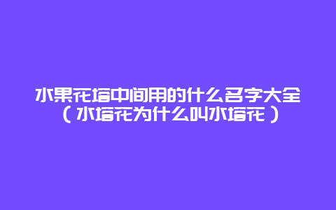 水果花塔中间用的什么名字大全（水塔花为什么叫水塔花）