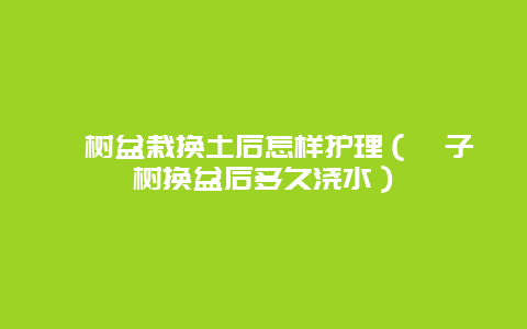 桔树盆栽换土后怎样护理（桔子树换盆后多久浇水）