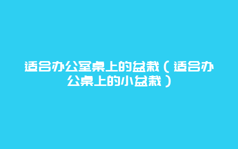 适合办公室桌上的盆栽（适合办公桌上的小盆栽）