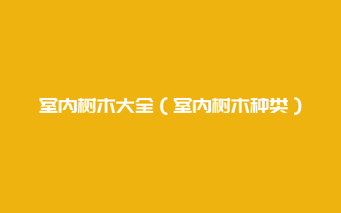 室内树木大全（室内树木种类）