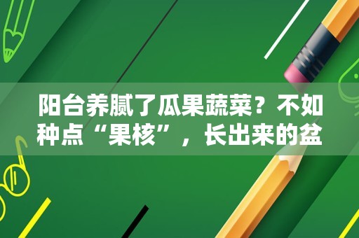 阳台养腻了瓜果蔬菜？不如种点“果核”，长出来的盆栽超可爱